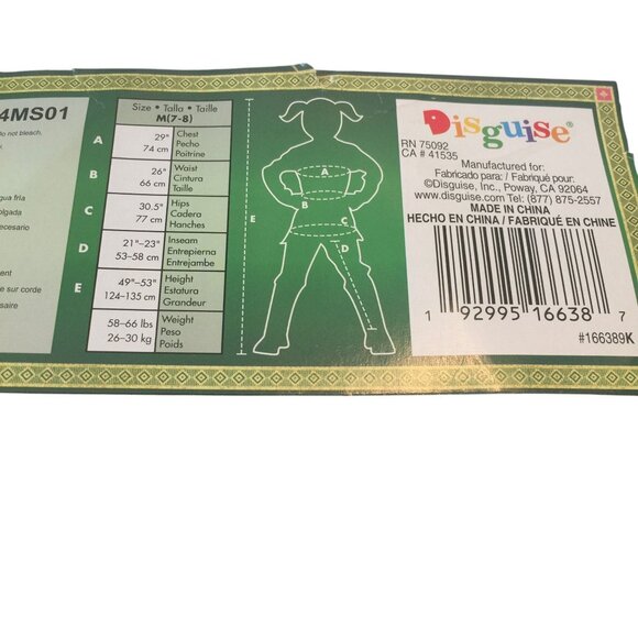 WICKED ELPHABA Deluxe Child Costume Medium 7-8 Dress Cape Hat Dark Purple - Picture 3 of 5